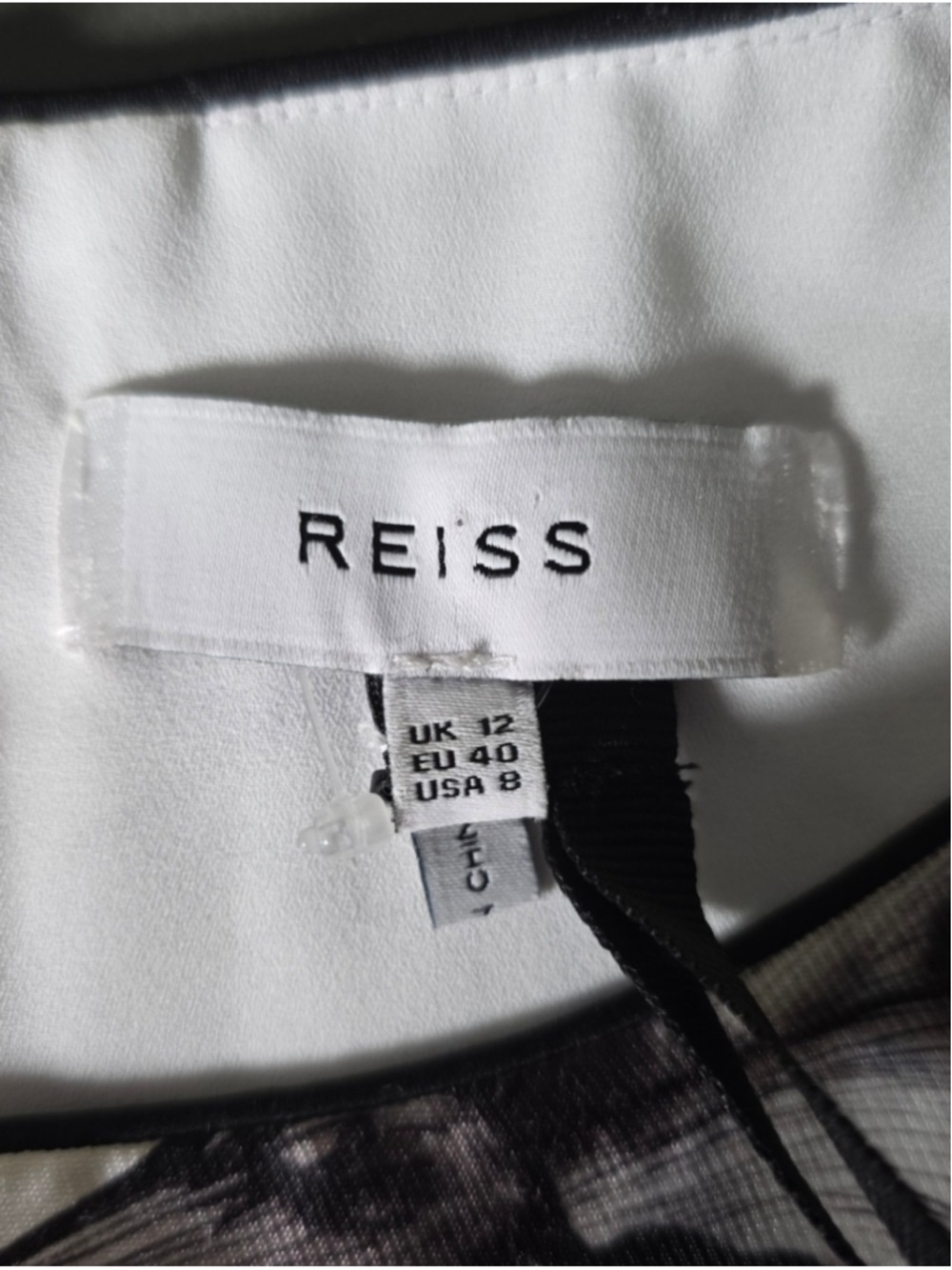 Reiss Onyx Printed Flare Dress Sleeveless Fit & Flare Floral Size 8 Off White - Picture 5 of 10